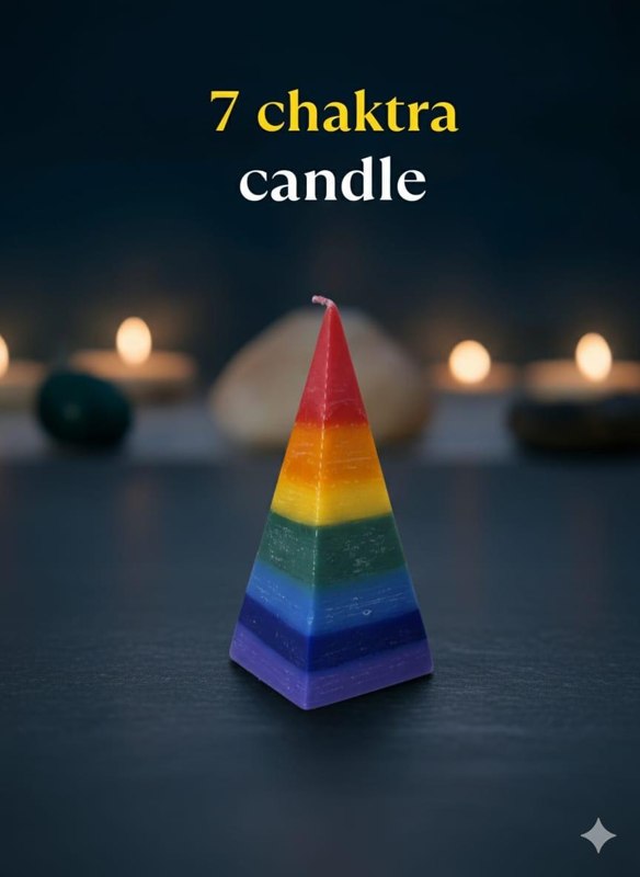 Energised 7 Chakra Candle (Small)