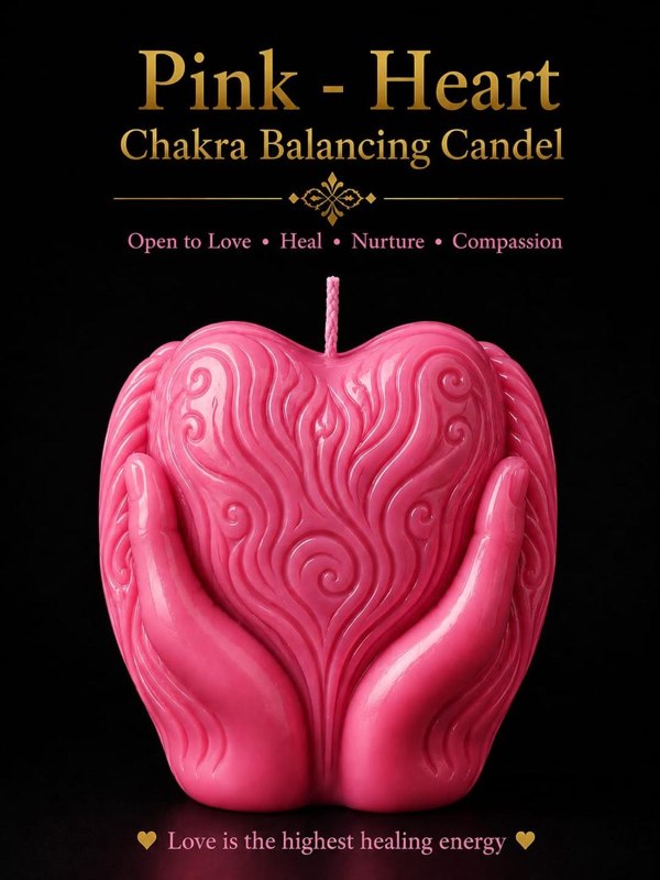 Energised Pink Candle Light — Heart Chakra